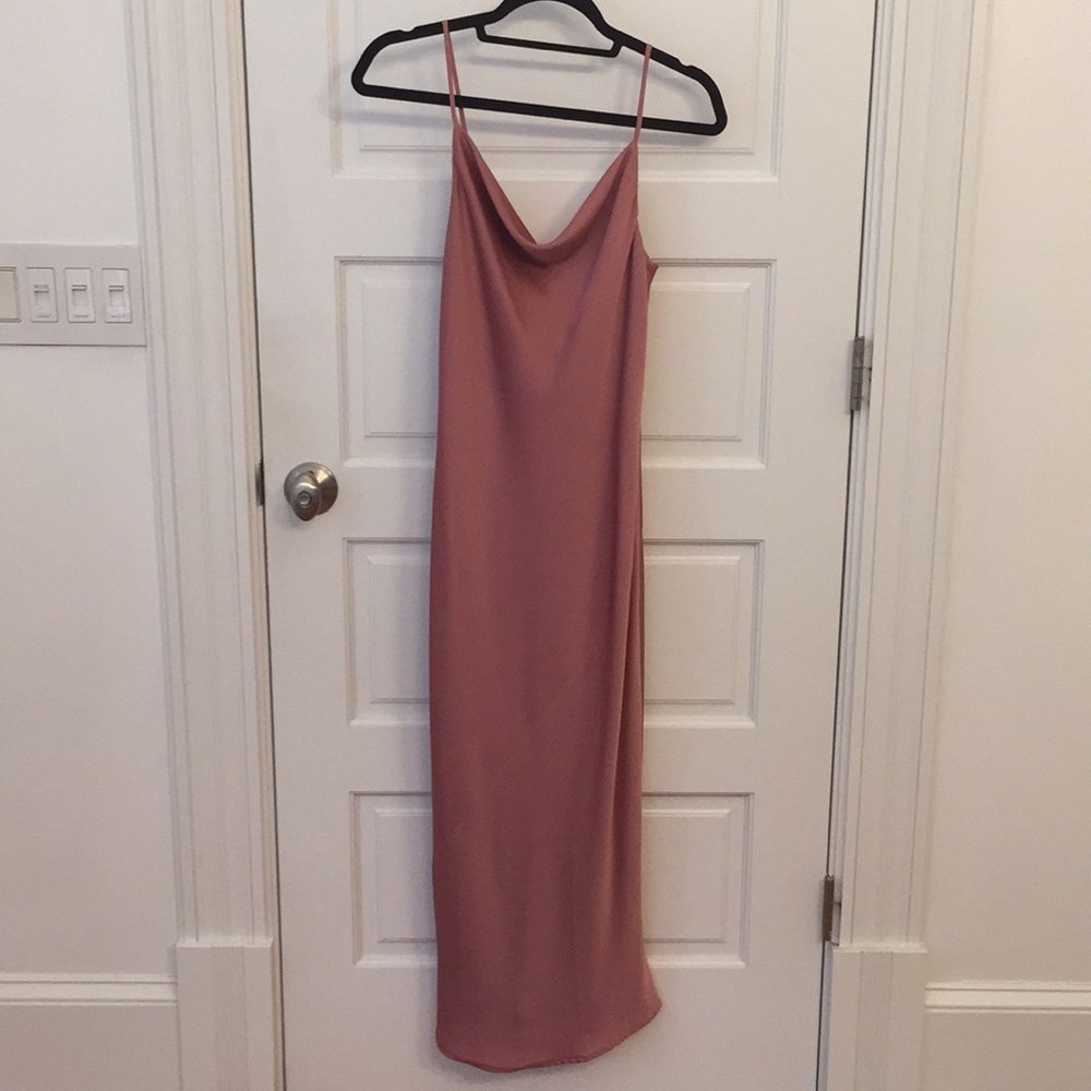 Shona Joy Luxe Bias Cowl Slip Dress, rose, 2